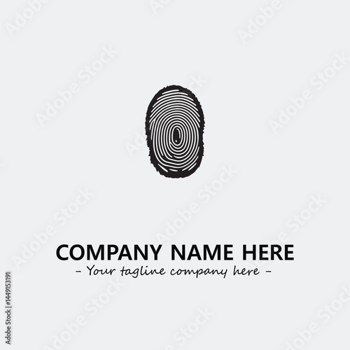 Fingerprint logo company design vector illustration
