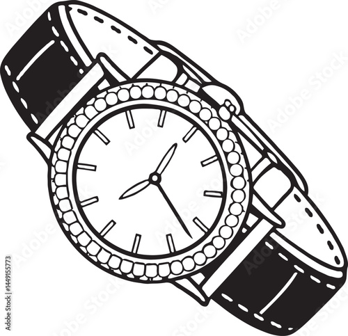 wrist watch vector illustration