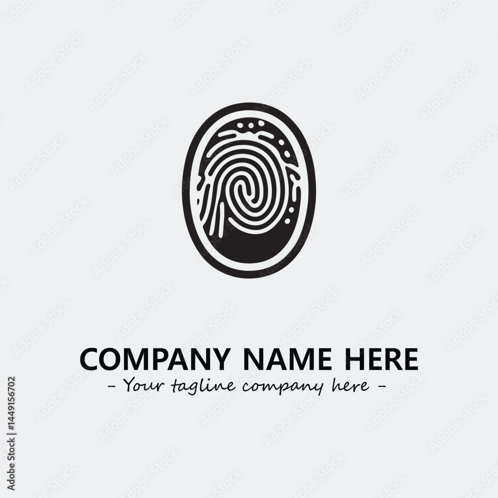 Fingerprint logo company design vector illustration