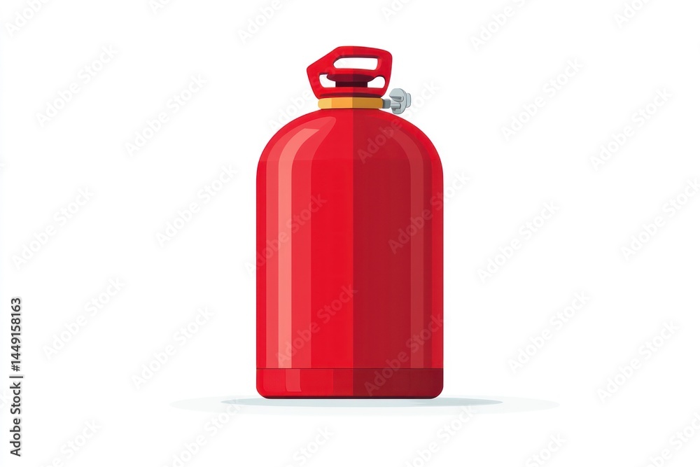 Isolating Red Propane Tank Illustration for Barbecue Grill or Gas Appliance Isolating Red Propane Tank Illustration for Barbecue Grill or Gas Appliance