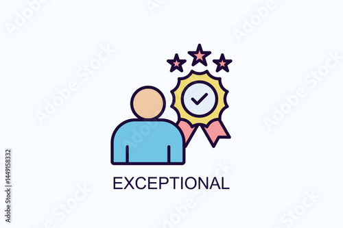 Exceptional Icon Or Logo Isolated Illustration