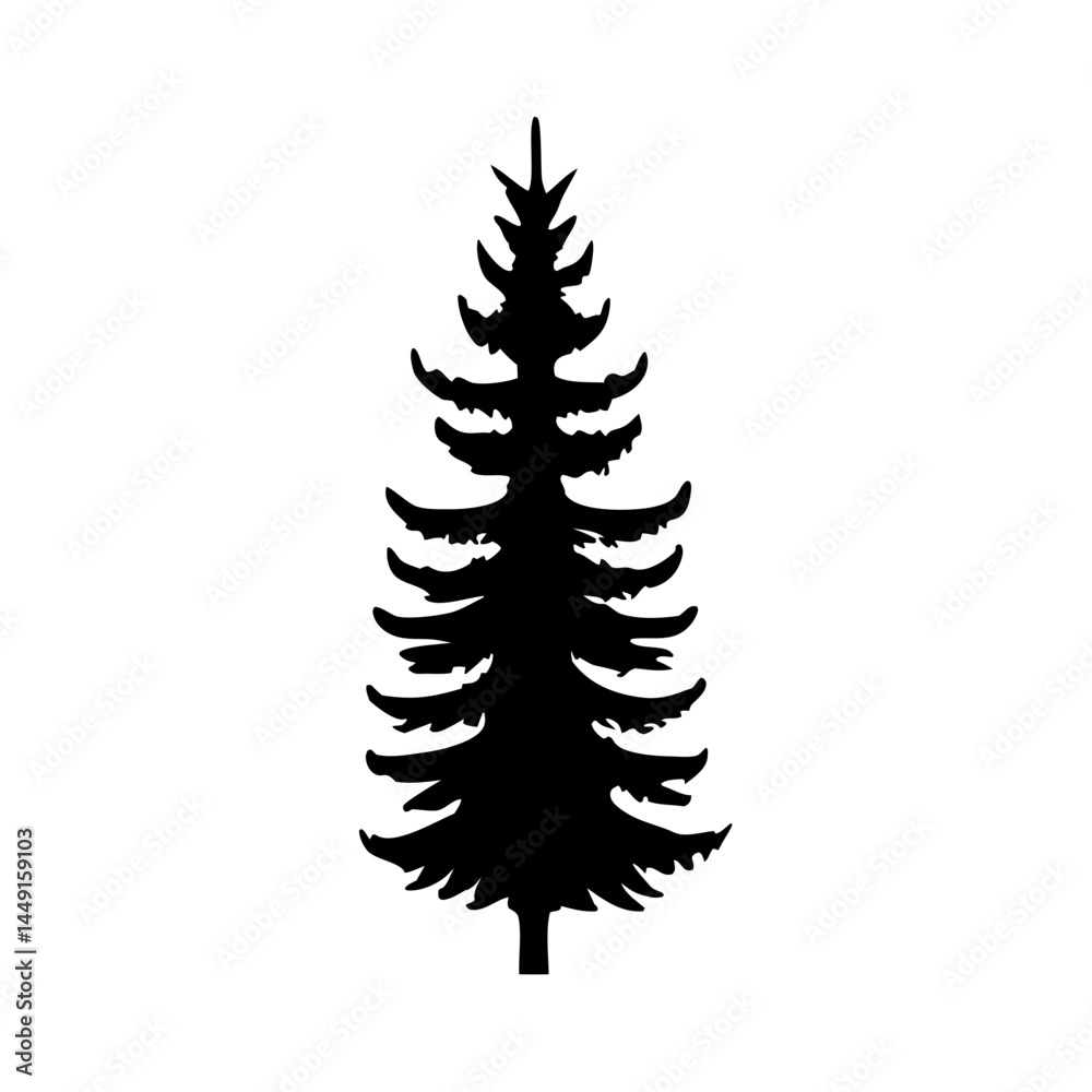 Obraz premium pine tree silhouette