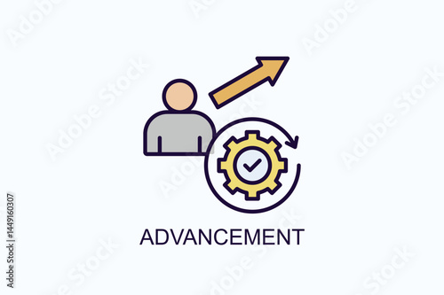 Advancement Icon Or Logo Isolated Illustration