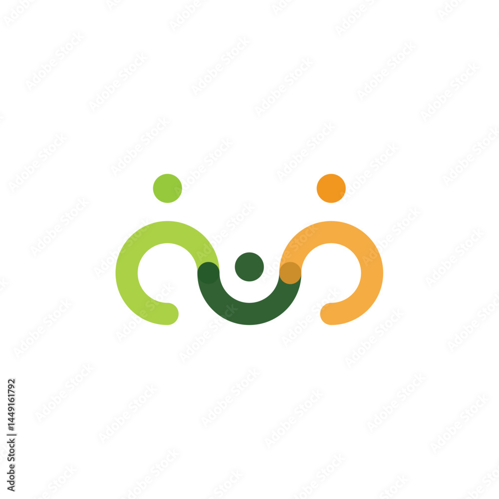 Obraz premium teamwork logo design template illustration vector