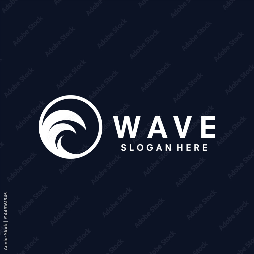 Fototapeta premium wave logo design template illustration vector