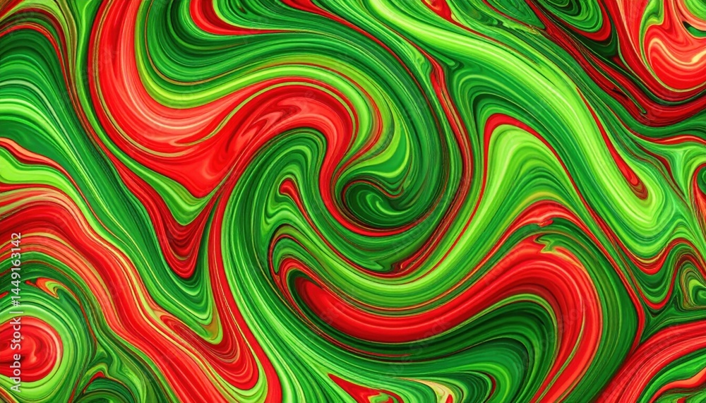 Abstract Red And Green Swirling Fluid Texture Background Abstract Red And Green Swirling Fluid Texture Background