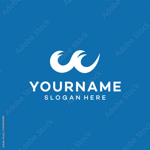 w letter initial logo design template illustration vector