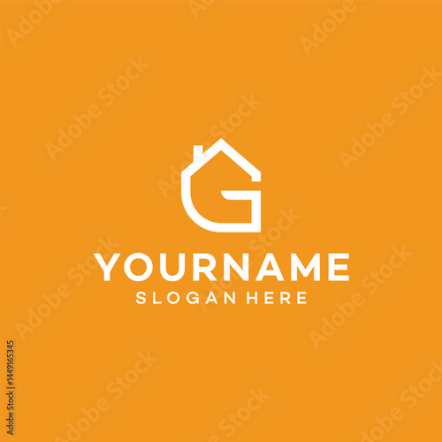 g letter initial logo design template illustration vector