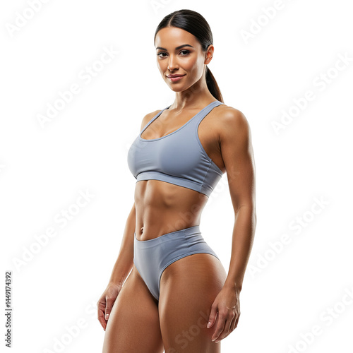 Athletic Woman, Fitness Model, Background Transparent High-Resolution Image for Design Projects