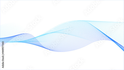 Abstract flowing blue lines