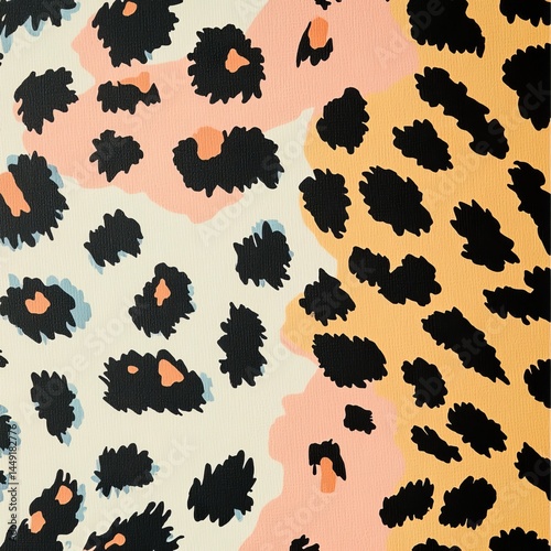 Vibrant Colorful Wallpaper Featuring Black and Orange Floral Patterns Creating a Bold Decorative Effect