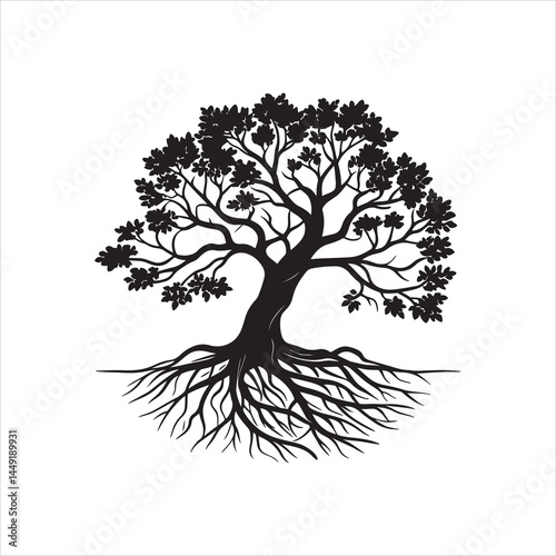 Family Tree Silhouette Clip Art