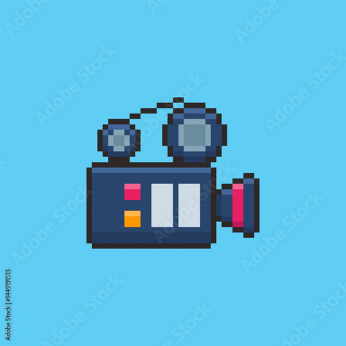 Pixel art movie camera game asset design