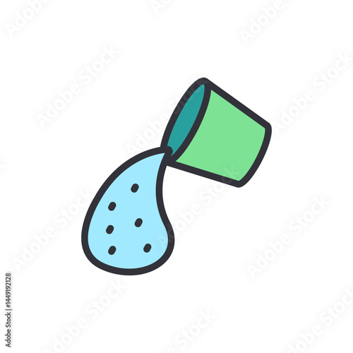 Detergent colored icons, minimalist vector illustration ,simple transparent graphic element .Isolated on white background