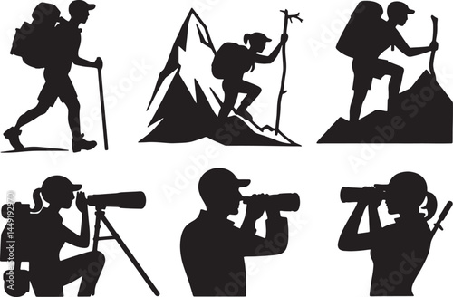 silhouette of a photographer and traveling 