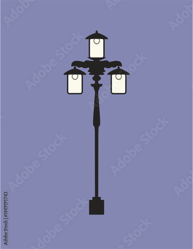 old fashioned street lamp, lamp, bright, light, street, lantern, sky, pole, post, lamppost, streetlight, metal, electric, object, city, old,  electricity, architecture, antique, bulb, design, vintage,