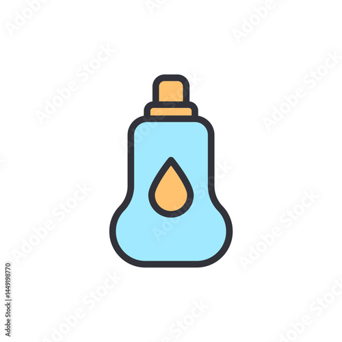 Detergent colored icons, minimalist vector illustration ,simple transparent graphic element .Isolated on white background