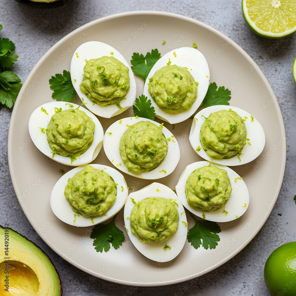 Delicious Avocado and Lime Deviled Eggs Appetizer Recipe Delicious Avocado and Lime Deviled Eggs Appetizer Recipe