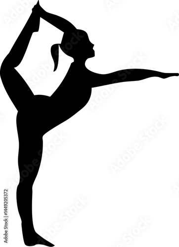 Gymnastics Silhouette Acrobat Silhouette Female ballet Little Gymnast Silhouettes of a ballet Happy women jumping Gymnast on balance beam