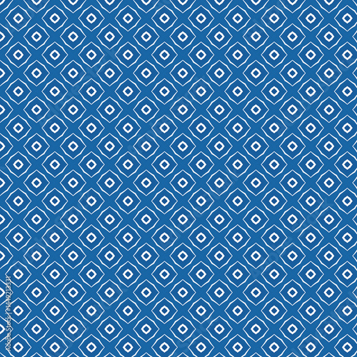 Seamless Blue White Geometric Pattern Design Modern Elegant Texture Background Repeat Art Style     