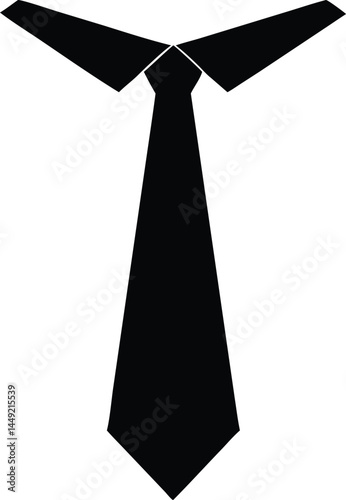 Simple monochrome necktie symbolizes professional attire for formal or business occasions