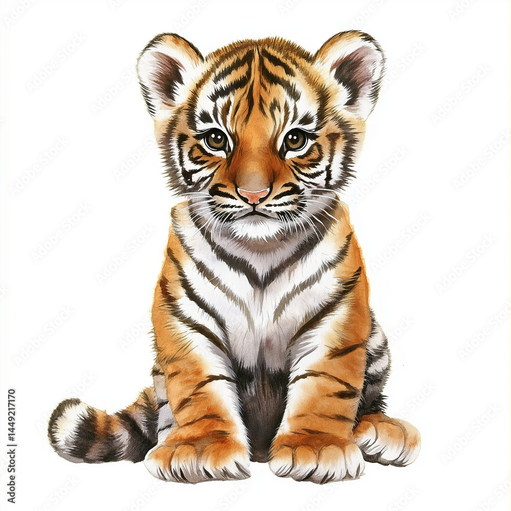 Obraz premium tiger isolated on white background
