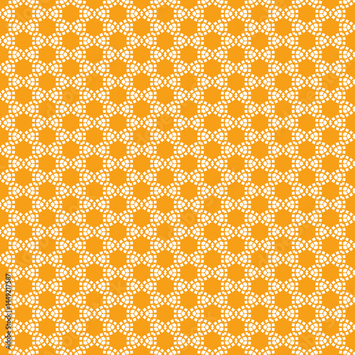 Orange White Geometric Seamless Pattern Design Texture Background art tile bold style decor print   