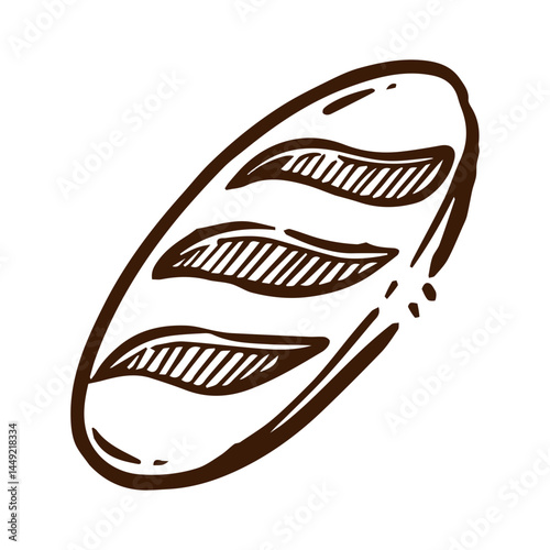 illustration of a baguette