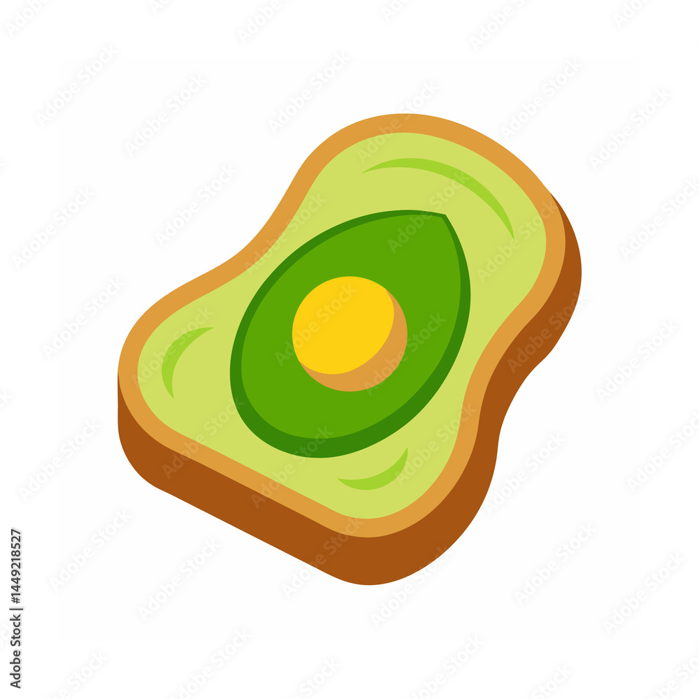 Peanut Butter Toast Vector Cute Breakfast Food Illustration on White Background Peanut Butter Toast Vector Cute Breakfast Food Illustration on White Background