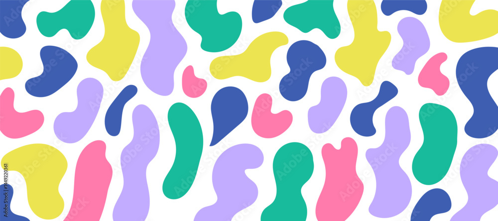 Abstract Colorful Shapes Seamless Pattern Design Background Abstract Colorful Shapes Seamless Pattern Design Background