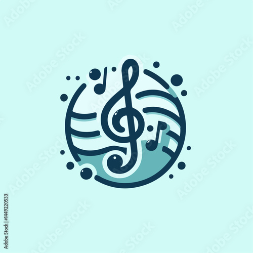 Music note logo illustration