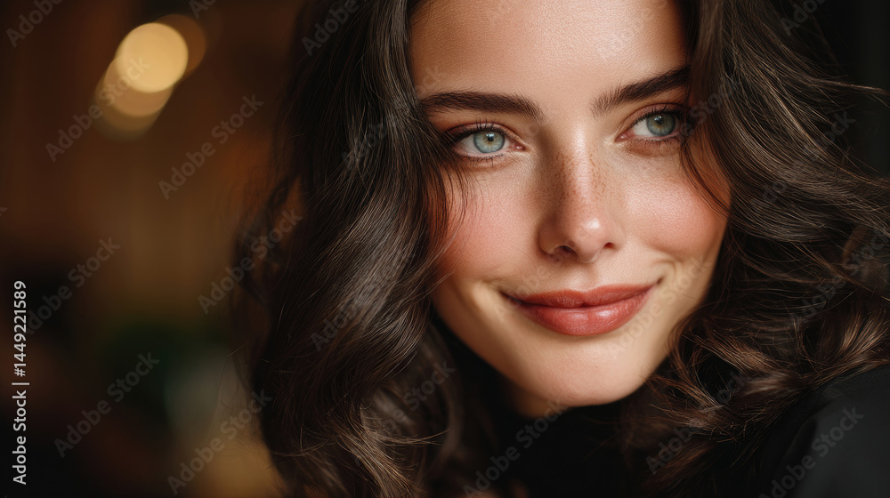 Beautiful woman with captivating eyes and soft smile Beautiful woman with captivating eyes and soft smile
