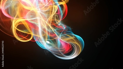Multicolored light swirl abstract background image