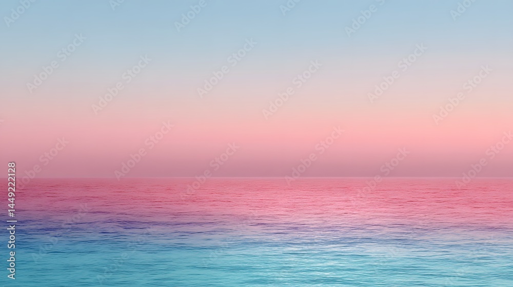 Soft Gradient of Aquamarine and Pink Hues Over Tranquil Ocean Breeze at Dusk Soft Gradient of Aquamarine and Pink Hues Over Tranquil Ocean Breeze at Dusk