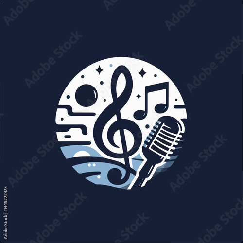 Music note logo illustration