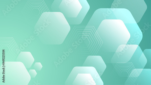 Green and white geometric abstract background suitable for web design, presentations, print materials, branding, and digital art projects.