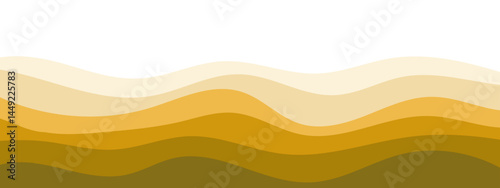 Digital illustration of wavy lines in shades of yellow and brown. Suitable for abstract backgrounds, web design, packaging, and branding.