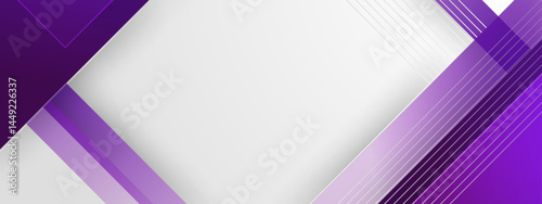 Simple abstract background with purple and white stripes. Suitable as a modern backdrop for web design, social media graphics, or presentations.