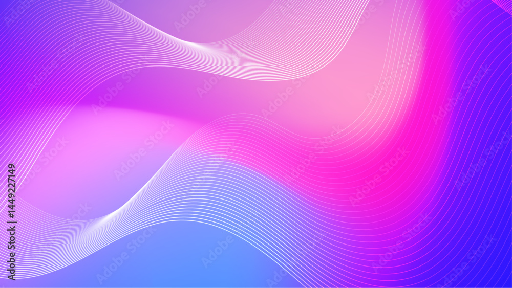 Wavy pink purple and blue lines on blue background. Backgrounds, wallpaper, graphic design, digital art, colorful themes, vibrant concepts. Wavy pink purple and blue lines on blue background. Backgrounds, wallpaper, graphic design, digital art, colorful themes, vibrant concepts.