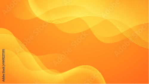 Yellow abstract background with wavy lines and a dotted pattern. Ideal for website banners, social media graphics, and branding projects.
