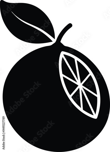 lemon fruit vector icon isolated on white 