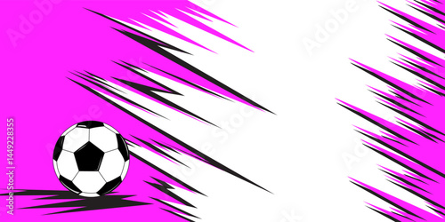Soccer player getting ready to shoot a soccer ball. Football tournament banner template design.