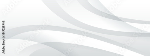 Abstract white and gray curved lines for backgrounds, graphic design projects, web design, presentations, prints, and artistic creations. Suitable for various design purposes.