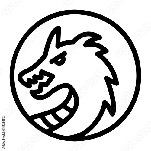 dragon Line Icon