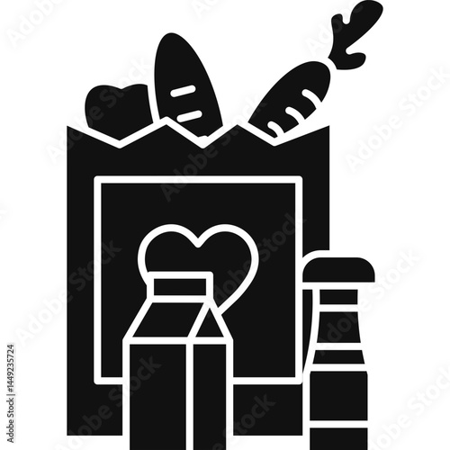 Food Drive Icon Glyph