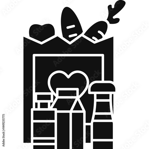 Food Drive Icon Glyph
