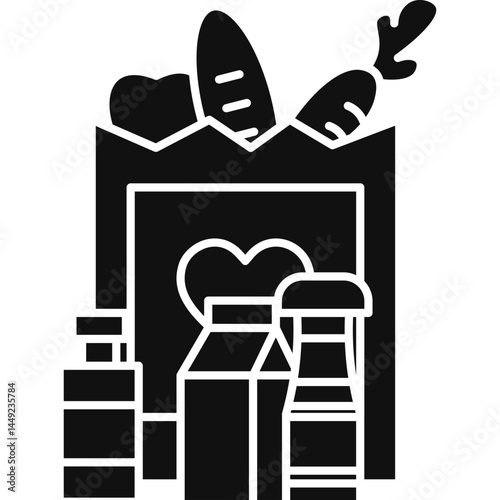 Food Drive Icon Glyph