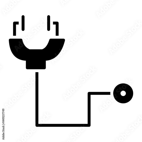 Stethoscope glyph icon