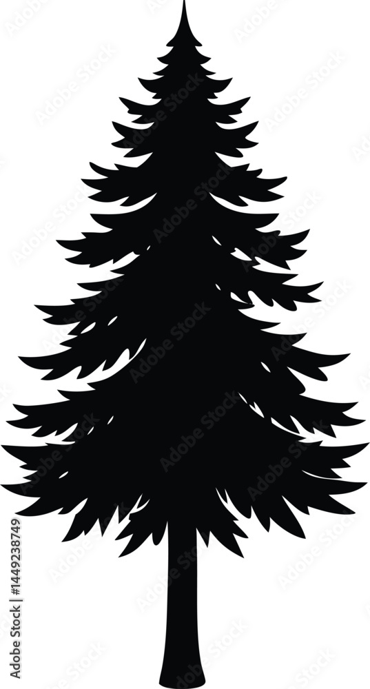 pine tree silhouette vector on white background .eps pine tree silhouette vector on white background .eps