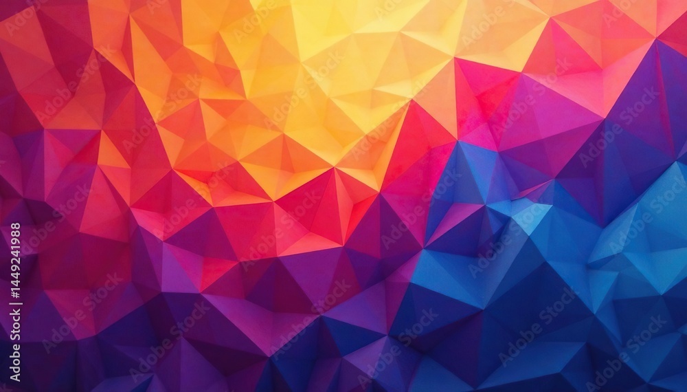 Obraz premium Abstract geometric shapes repeat endlessly in vibrant hues , wallpaper, seamless pattern, trendy